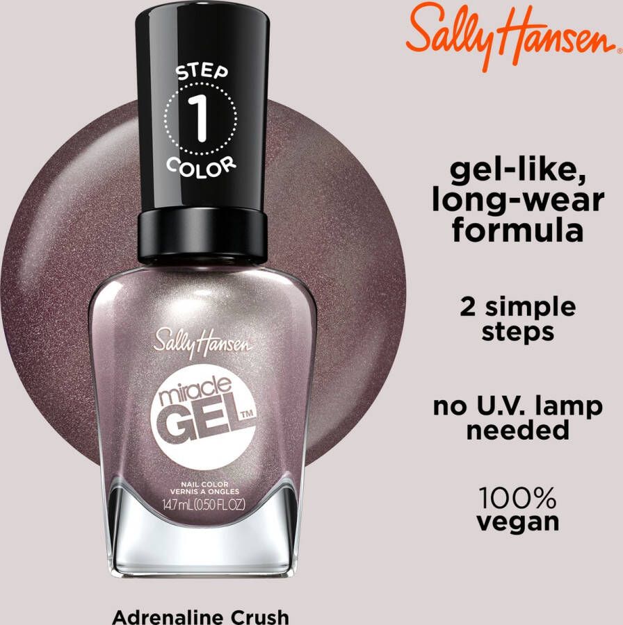 Sally Hansen Miracle Gel Gelnagellak 204 Adraline Crush
