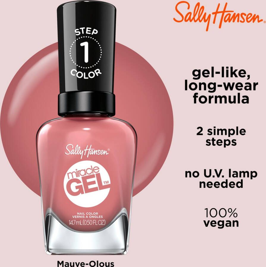 Sally Hansen Miracle Gel Nagellak 244 Mauve-olous Roze