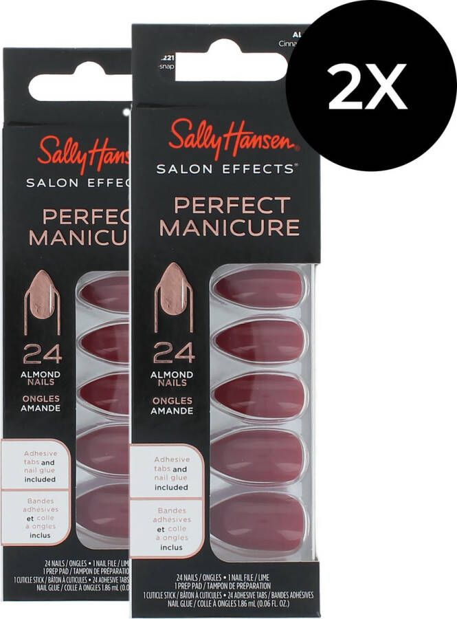 Sally Hansen Perfect Manicure 24 Almond Nails (2 x ) Cinna-Snap