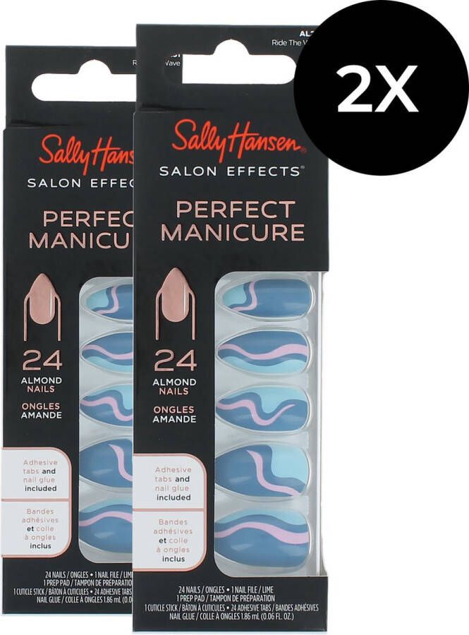 Sally Hansen Perfect Manicure 24 Almond Nails (2 x ) Ride The Wave