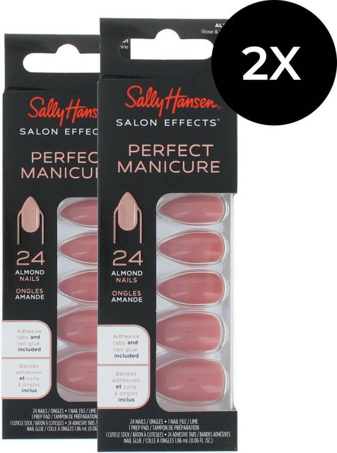 Sally Hansen Perfect Manicure 24 Almond Nails (2 x ) Rose & Shine