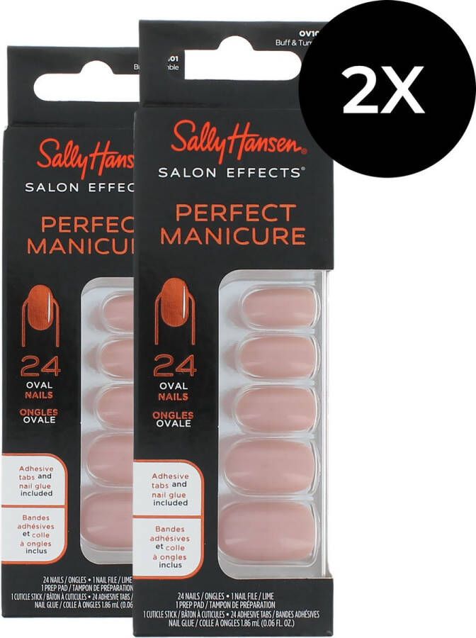 Sally Hansen Perfect Manicure 24 Oval Nails (2 x ) Buff & Tumble