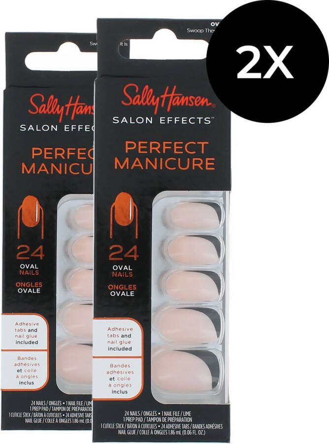 Sally Hansen Perfect Manicure 24 Oval Nails (2 x ) Swoop There It Is