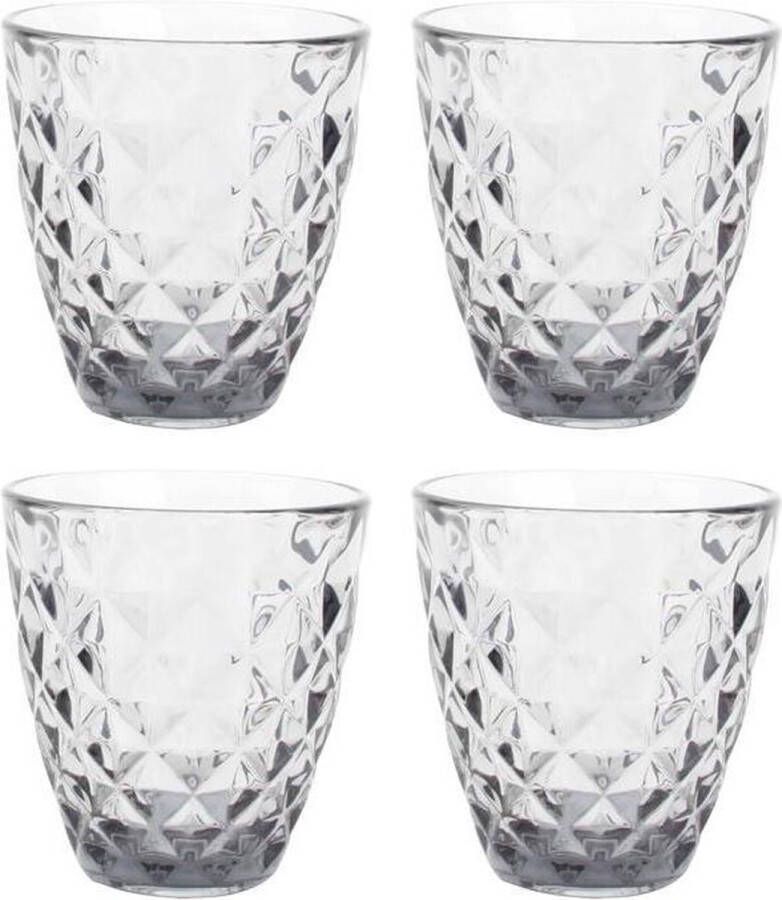 Salt & Pepper glas (220ml) grijs Prisma (set van 4)