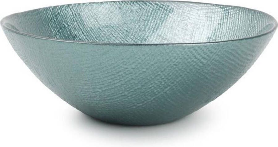 Salt&pepper S&P Schaaltje 16xH6 cm Blauw Groen Glas Fabric