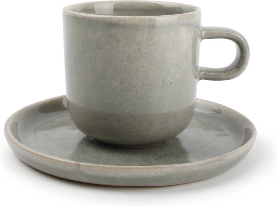 Salt&pepper S&P Kop 24cl en schotel licht groen Meridian set 2