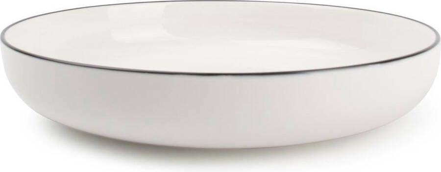 Salt&pepper Studio base diep bord 21 5 cm wit set 4