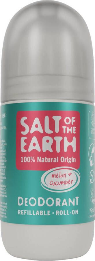 Salt of the Earth Natural Deodorant Roll On Melon & Cucumber (75ml)