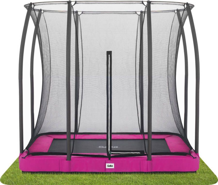 Salta Comfort Edition Ground inground trampoline met veiligheidsnet 214 x 153 cm Roze