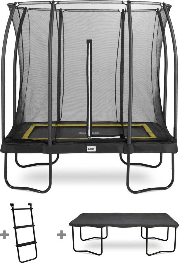 Salta Comfort Edition Trampoline Inclusief veiligheidsnet ladder en afdekhoes 214 x 153 cm Zwart