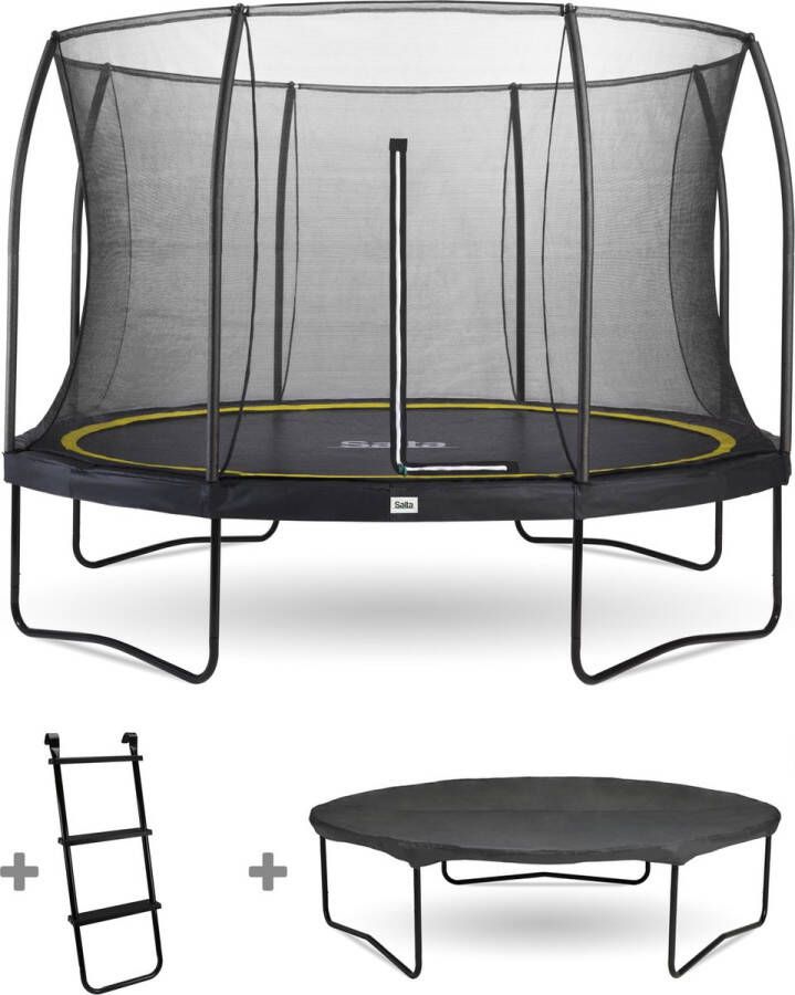 Salta Comfort Edition Trampoline Inclusief veiligheidsnet ladder en afdekhoes ø 366 cm Zwart