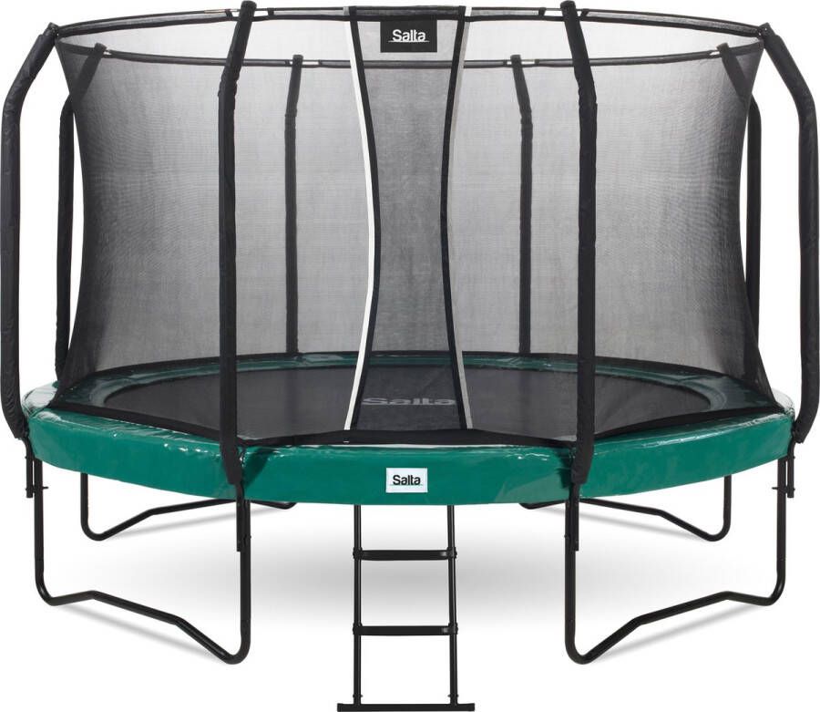 Salta first class trampoline rond met veiligheidsnet (Diameter: 251 cm Kleur rand: groen)