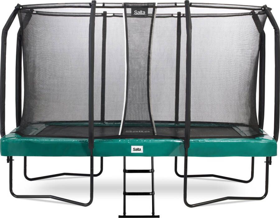 Salta First Class Trampoline met veiligheidsnet en ladder 366 x 214 cm Groen