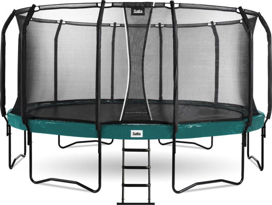 Salta First Class Trampoline met veiligheidsnet en ladder ø 487 cm Groen