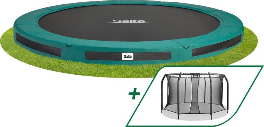 Salta Premium Ground Inground trampoline met veiligheidsnet ø 251 cm Groen