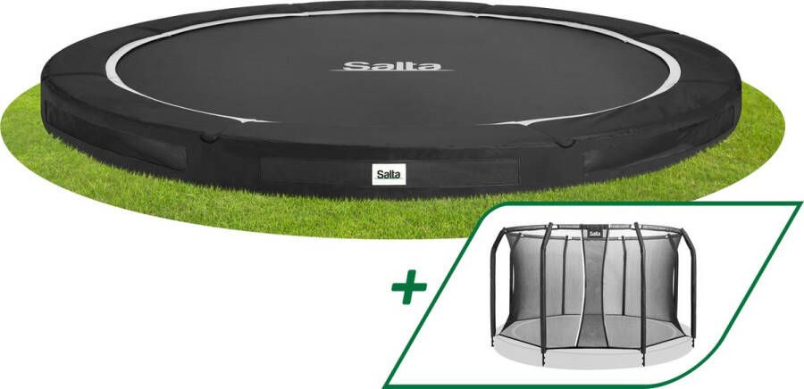 Salta Premium Ground Inground trampoline met veiligheidsnet ø 251 cm Zwart