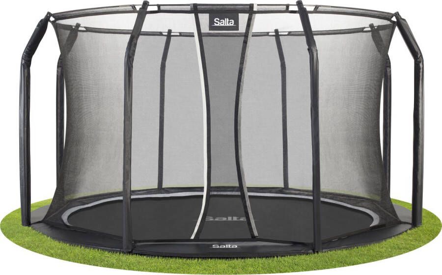 Salta Royal Baseground inground trampoline met veiligheidsnet ø 251 cm Zwart