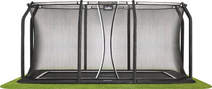 Salta Royal Baseground inground trampoline met veiligheidsnet 305 x 214 cm Zwart