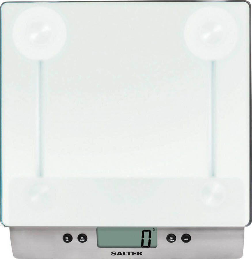 Salter Digital Kitchen weegschaal Voedsel en vloeistof met een capaciteit van 10 kg matglas