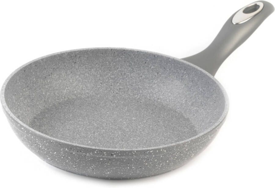 Salter Marblestone 20 cm frituurpan – non-stick Healthy Marble effect Pan PFOA-vrij corrosiebestendig gesmeed aluminium geschikt voor alle kookplaten vaatwasser veilig Stay Cool handvat
