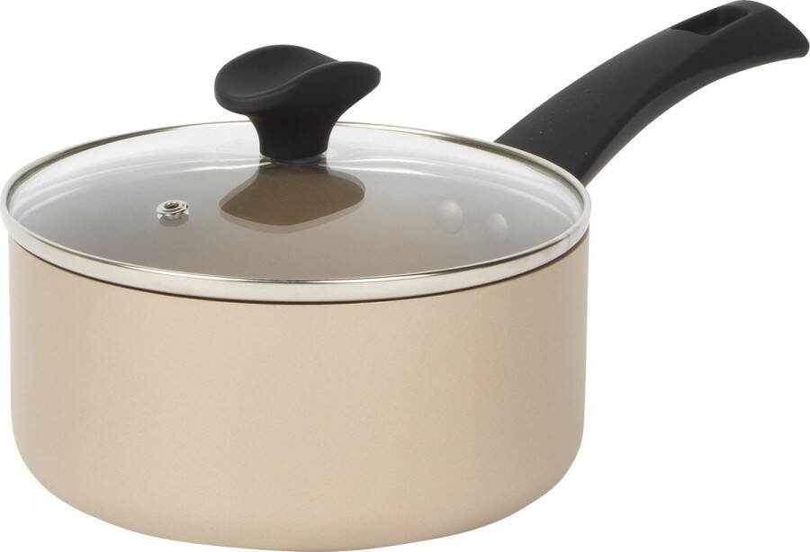 Salter Olympus 18cm saucepan Non-Stick voor alle kookplaten Inducion Safe Vaatwasser Safe inclusief glazen deksel