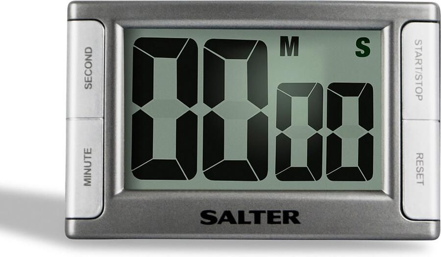 Salter Kookwekker Digitaal 100 uur Dubbele Wekker Magnetisch Groot display gemakkelijk te gebruiken optellen aftellen stopwatch