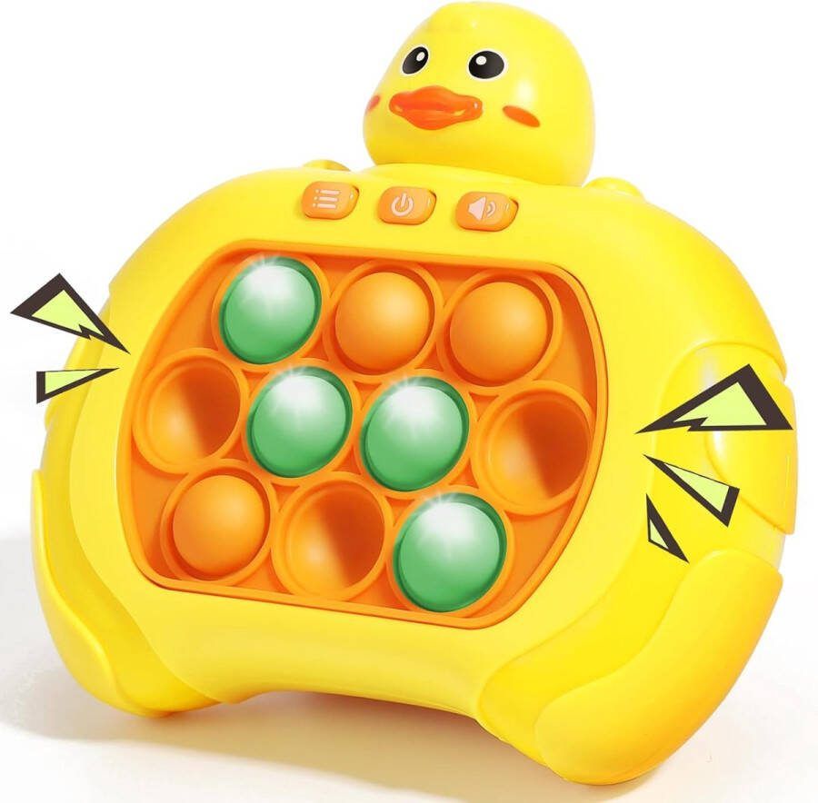 Salvano Pop It Spel Eend Pop It Game Fidget Toy Pop It Controller Pop It Pro Quick Push Montessori Speelgoed Stressbal Fidget Toys Pop or Flop Anti Stress Speelgoed Jongens Meisjes Volwassenen Motoriek Speelgoed Fijne Motoriek