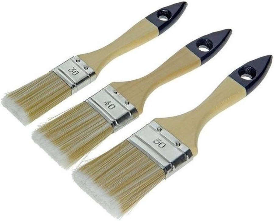 SAM 3-delige acryl platte kwastenset
