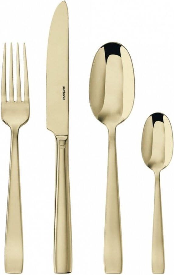 Sambonet Bestekset 24-delig Flat Champagne RVS Goudkleurig