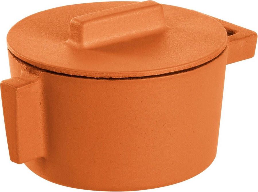 Sambonet Braadpan Terra.Cotto Gietijzer met deksel 10 cm Gietijzer Oranje