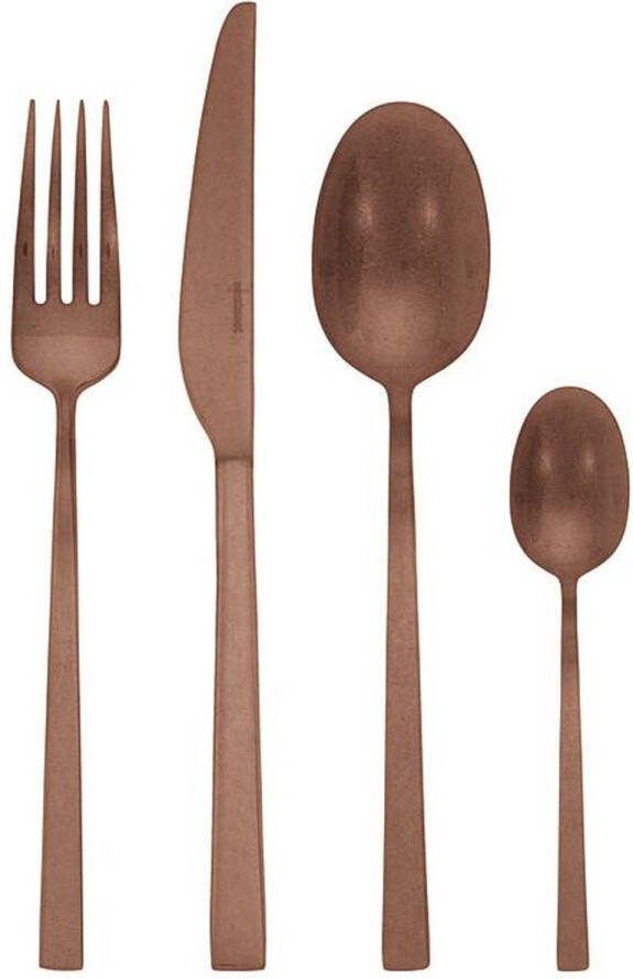 Sambonet Bestekset 24 delig Flat vintage koperkleurig