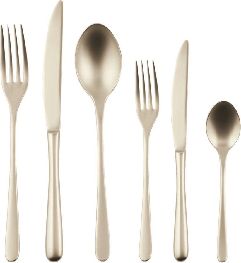 Sambonet Taste Antique Edelstahl PVD Champagner Bestekset 36-delig. Volledige tang Monoblok