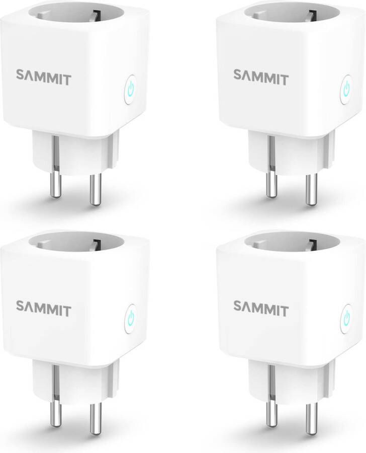 SAMMIT Slimme Stekker 4 Pack – Met energiemeter & Tijdschakelaar Smart Plug – Wifi – Smart home