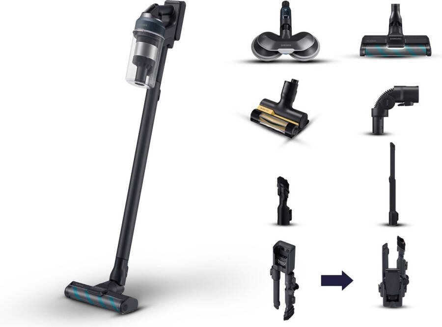 Samsung Jet™ 85 Premium steelstofzuiger VS20C852FTB WA Droog Multi-cyclonisch Tapijt Harde vloer 86 dB 210 W Zakloos