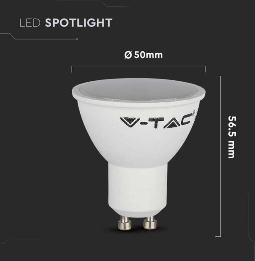 Samsung Mega Voordeelpack 10x GU10 LED Lampen 4 5 Watt 400 Lumen 4000K Daglicht wit Vervangt 35 Watt 100 graden stralingshoek GU10 LED Spot