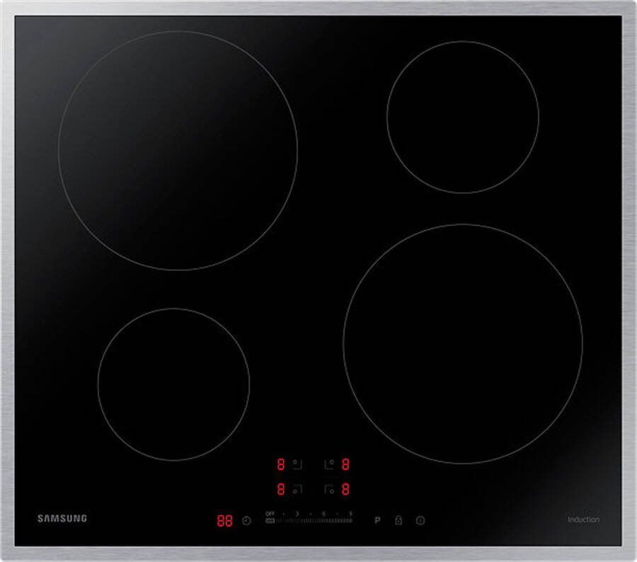Samsung NZ64H37075K EG Zwart Roestvrijstaal Ingebouwd Inductiekookplaat zones Glaskeramiek 4 zone(s) 4 zone(s)