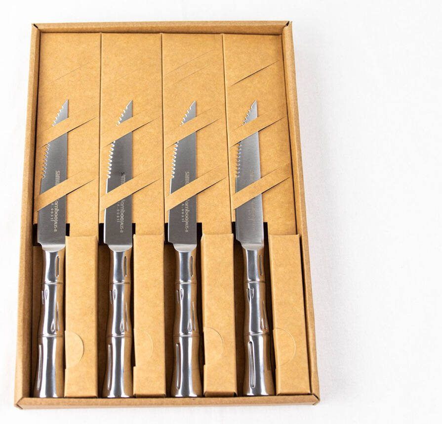 Samura Bamboo Steak Messenset 4-Delig