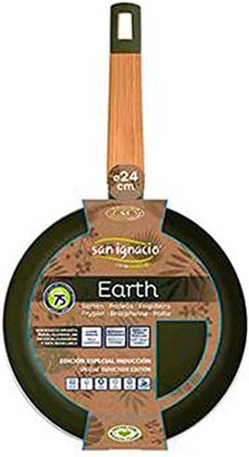 San Ignacio Green Earth Koekenpan Groen 24x5.8cm Recycled Aluminium Koken Bakken Alle warmtebronnen Anti Kleeflaag