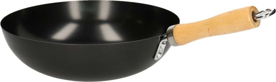 San Ignacio Zwarte wok wokpan 28 cm met anti-aanbak laag Wokpannen Koken Wokken