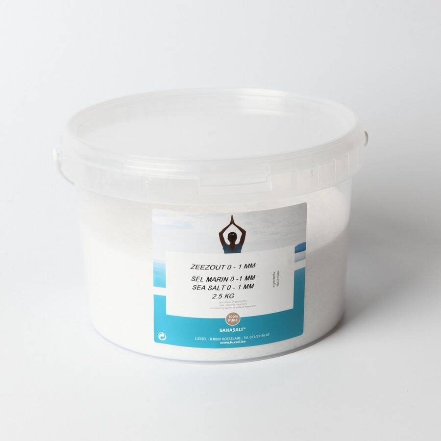 Sanasalt Scrubzout Fijn Zeezout 0-1mm 2.5KG Badzout Scrubzout
