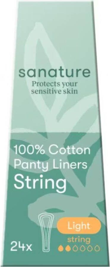 Sanature 100% katoenen string inlegkruisjes 8 keer 24 stuks: natuurlijke bescherming voor in je string of tanga