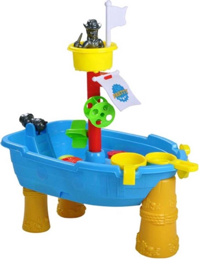 Sandi Zand & watertafel Speeltafel Waterspeelgoed Piratenschip Zand speelset Buitenspeelgoed Inclusief accessoires & speelfiguren