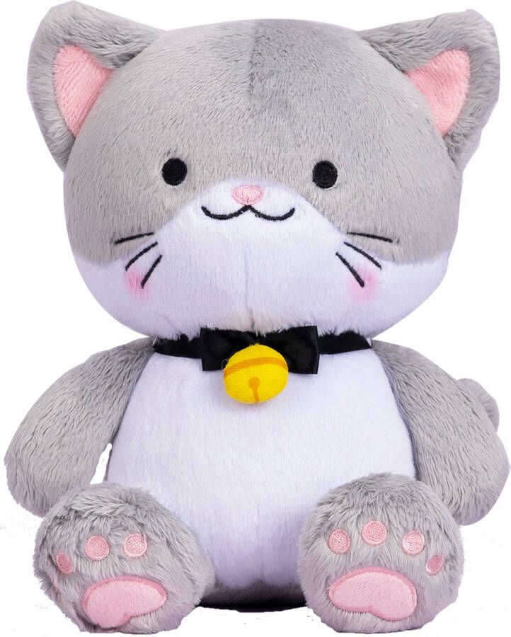 Sandra's Poppenkraam Pluche knuffelpop poes grijs