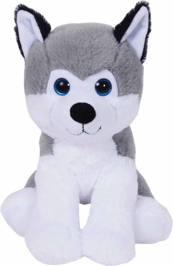 Sandy Knuffeldier Husky hond Billy zachte pluche stof dieren knuffels grijs wit 23 cm Knuffel huisdieren