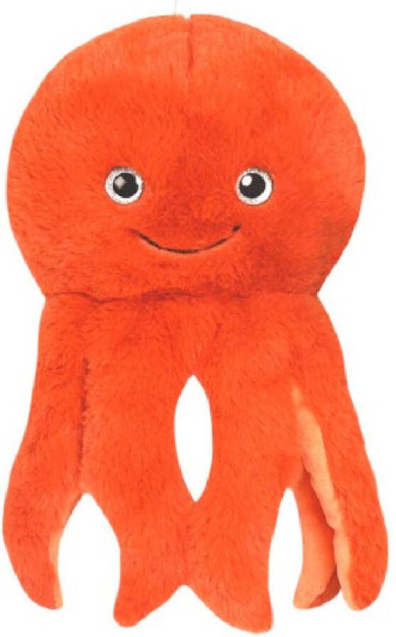 Sandy Knuffeldier Inktvis octopus Willy zachte pluche stof dieren knuffels oranje 25 cm Knuffel zeedieren