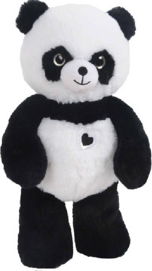 Sandy Knuffeldier Panda beer Bamboo zachte pluche stof dieren knuffels zwart wit 32 cm Knuffeldier