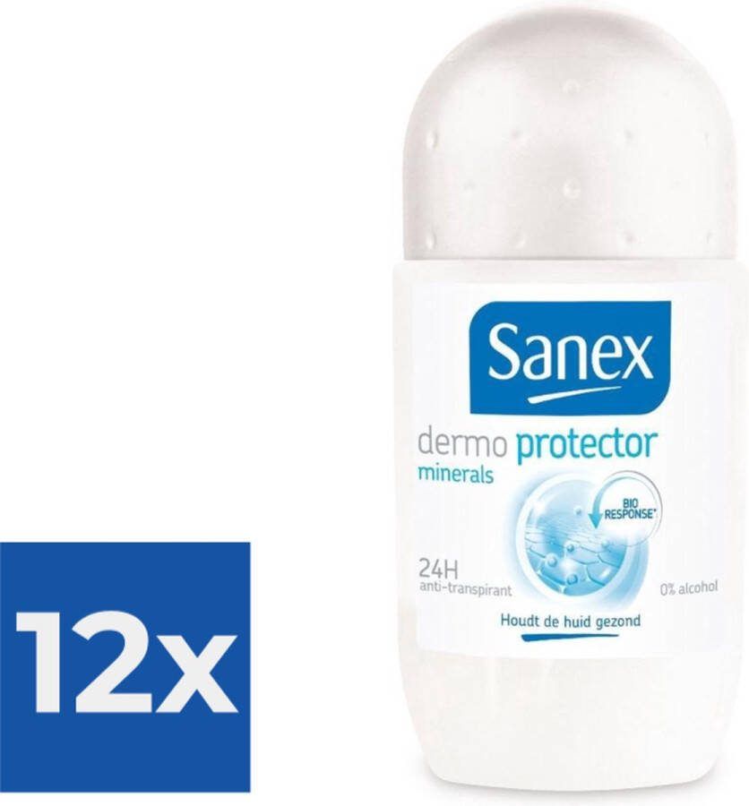 Sanex Dermo Protector Minerals Anti-Transpirant Deodorant Roller 50 ml Voordeelverpakking 12 stuks