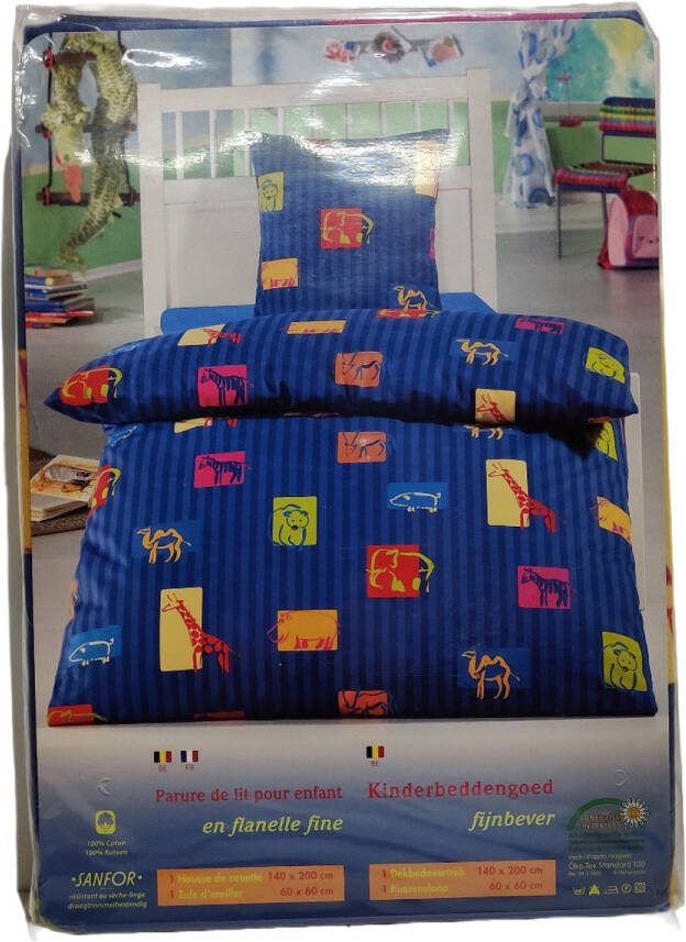 Sanfor Kinder dekbedovertrek Dierentuin 140 x 200 cm