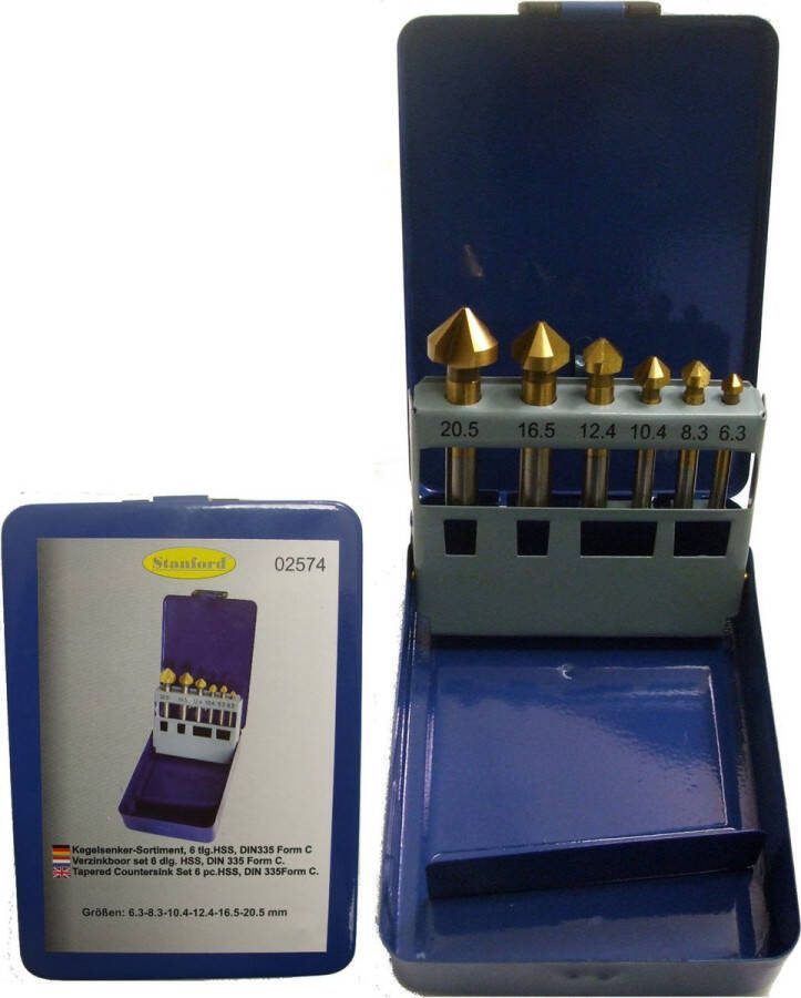 Sanford Verzinkboren Set 6 Dlg. Hss Din335