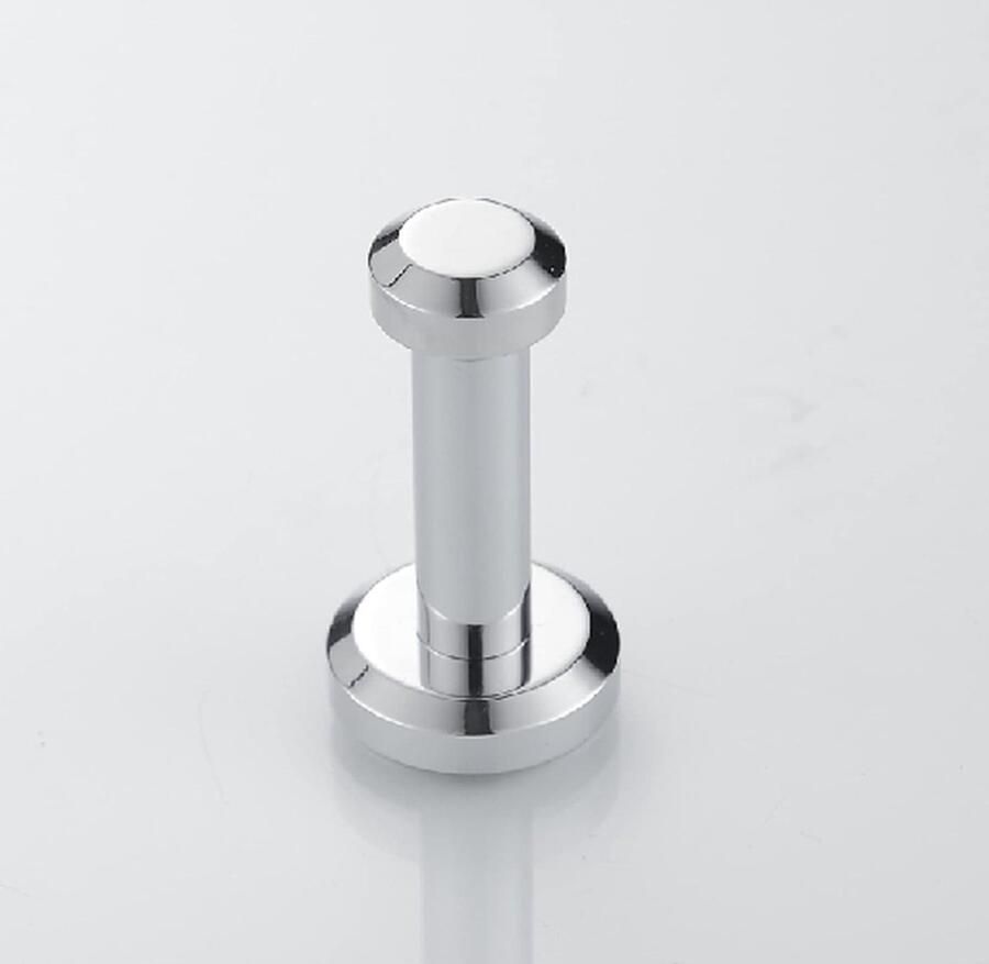 Sanimex Design Handdoekhaak Wandhaak Knop Rond Aluminium Zilver